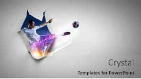  Presentation with breakthrough - Slide deck with paper-breakthrough-hole-effect background and a light gray colored foreground