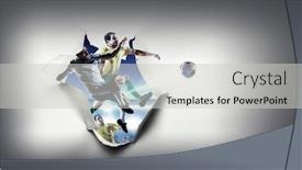  Presentation with breakthrough - Beautiful slide deck featuring paper-breakthrough-hole-effect backdrop and a light gray colored foreground