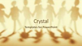  Presentation with anonymous - Presentation consisting of paper chain people holding hands background and a cream colored foreground