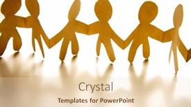  Presentation with chain - Presentation with paper-chain-people background and a lemonade colored foreground