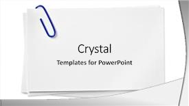  Presentation with clipping - Presentation theme consisting of paper clip - blank white cards with blue background and a white colored foreground