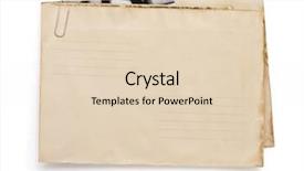  Presentation with envelope - Amazing presentation theme having paper clip - old vintage envelope isolated backdrop and a lemonade colored foreground