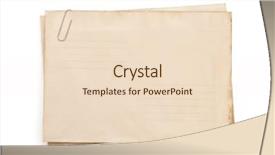  Presentation with old paper - Beautiful presentation design featuring paper clip - old vintage envelope isolated backdrop and a lemonade colored foreground