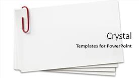  Presentation with business cards - Audience pleasing presentation theme consisting of paper clip - stack of business cards backdrop and a white colored foreground