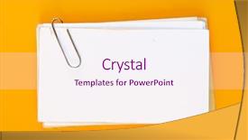  Presentation with yellow paper - Slides consisting of paper clip - white blank with a paperclip background and a sky blue colored foreground