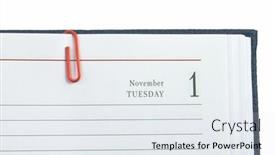  Presentation with notepad - PPT theme enhanced with paper-clip-and-notepad background and a  colored foreground