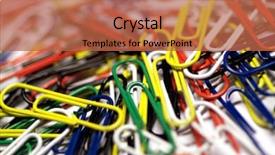  Presentation with notebook paper wiht clip - Cool new slide deck with paper clips background soft-fokus backdrop and a  colored foreground