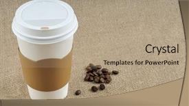  Presentation with safety - Beautiful slide deck featuring paper coffee cup with safety backdrop and a coral colored foreground