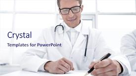  Presentation with journal entry - Cool new slides with paper computer records - close up the doctor makes backdrop and a sky blue colored foreground