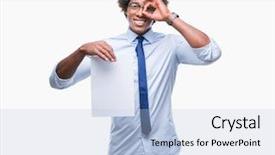  Presentation with afro - Amazing slide deck having  backdrop and a  colored foreground