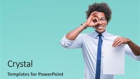  Presentation with afro - Cool new presentation design with  backdrop and a  colored foreground