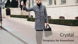  Presentation with empty old paper feather - Slide set consisting of paper cup and catching cab background and a light gray colored foreground