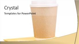  Presentation with scroll paper isolated on white - Slides enhanced with paper cup of coffee isolated background and a white colored foreground