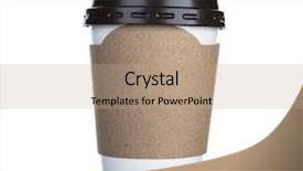  Presentation with coffee cup - Colorful slide set enhanced with paper cup of coffee isolated backdrop and a coral colored foreground