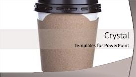  Presentation with cup coffee - PPT layouts having paper cup of coffee isolated background and a light gray colored foreground