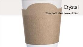  Presentation with scroll paper isolated on white - Slide deck enhanced with paper cup of coffee isolated background and a coral colored foreground