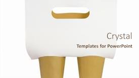  Presentation with paper cups - Amazing slide deck having paper-cups-and-holder backdrop and a cream colored foreground