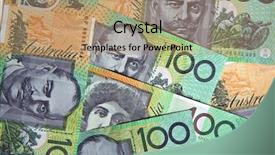  Presentation with australian dollar - PPT theme with australian 100 dollar bills background and a coral colored foreground