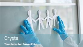  Presentation with cut - PPT layouts featuring paper-cut-by-team background and a teal colored foreground