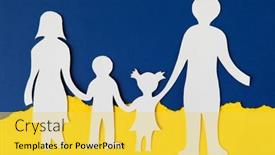  Presentation with cut - Presentation theme enhanced with paper-cut-family-painted background and a yellow colored foreground