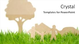  Presentation with family tree - Cool new presentation design with paper cut of family backdrop and a white colored foreground