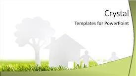  Presentation with family tree - Slide set consisting of paper cut of family background and a white colored foreground