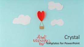  Presentation with hot air balloons - Amazing presentation having paper cut of heart hot backdrop and a  colored foreground