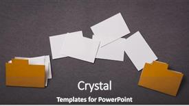  Presentation with manila - Amazing slide deck having paper cut of manila folder backdrop and a dark gray colored foreground