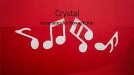  Presentation with music note - Colorful theme enhanced with paper cut of music note backdrop and a red colored foreground