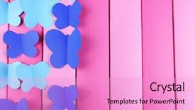  Presentation with butterflies - Presentation consisting of paper-cut-out-butterflies background and a lilac colored foreground