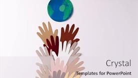  Presentation with humanitarian aid - Slides featuring paper-cut-out-of-multi background and a white colored foreground