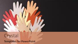  Presentation with humanitarian aid - PPT layouts featuring paper-cut-out-of-multi background and a coral colored foreground