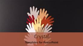  Presentation with humanitarian aid - Presentation theme having paper-cut-out-of-multi background and a red colored foreground