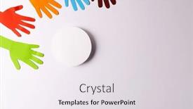  Presentation with humanitarian aid - Slide set with paper-cut-out-of-multi background and a white colored foreground