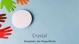  Presentation with humanitarian - Presentation featuring paper-cut-out-of-multi background and a light blue colored foreground