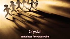  Presentation with doll paper - Colorful slide set enhanced with paper doll people holding hands backdrop and a wine colored foreground