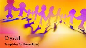  Presentation with doll paper - Presentation theme enhanced with grey wolf canis lupus pup head - captive animal close up background and a light gray colored foreground