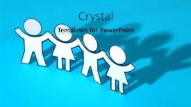  Presentation with doll paper - Audience pleasing PPT theme consisting of paper doll with shadow backdrop and a teal colored foreground