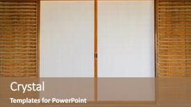  Presentation with vintage door nature - PPT layouts having paper door filtered image process background and a coral colored foreground