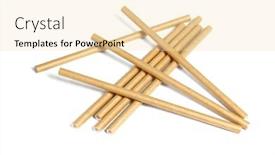  Presentation with watercolor paper texture white art - PPT theme consisting of paper-drinking-straws-on-white background and a lemonade colored foreground