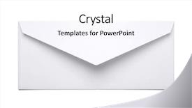  Presentation with envelope - Audience pleasing presentation theme consisting of paper envelope isolated on white backdrop and a sky blue colored foreground