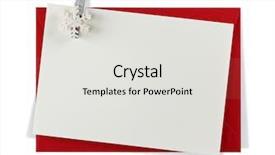  Presentation with envelope - Cool new slides with paper envelope with white card backdrop and a light gray colored foreground