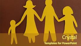  Presentation with brown paper history - Presentation theme enhanced with girl with chocolate cosmetic mask background and a lemonade colored foreground