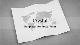  Presentation with india - Audience pleasing presentation theme consisting of paper folded with world map backdrop and a light gray colored foreground