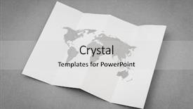  Presentation with india - Presentation theme enhanced with paper folded with world map background and a light gray colored foreground