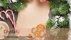  Presentation with text box - Cool new presentation design with paper for christmas wish backdrop and a coral colored foreground