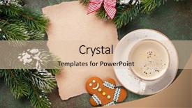  Presentation with snow tree - PPT layouts with paper for christmas wishes coffee background and a lemonade colored foreground