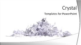  Presentation with destruction documents - Amazing slides having documents destruction - paper garbage backdrop and a white colored foreground