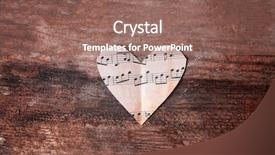  Presentation with music note - Cool new slides with paper heart with music notes backdrop and a violet colored foreground