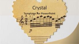  Presentation with music notes - Audience pleasing slides consisting of paper heart with notes backdrop and a yellow colored foreground